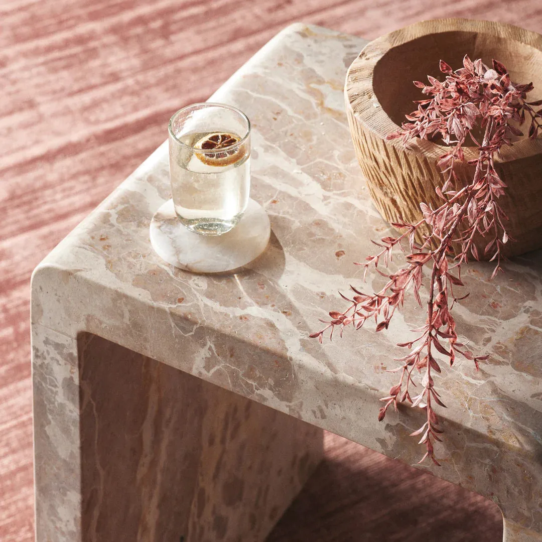 Alabaster marble coaster