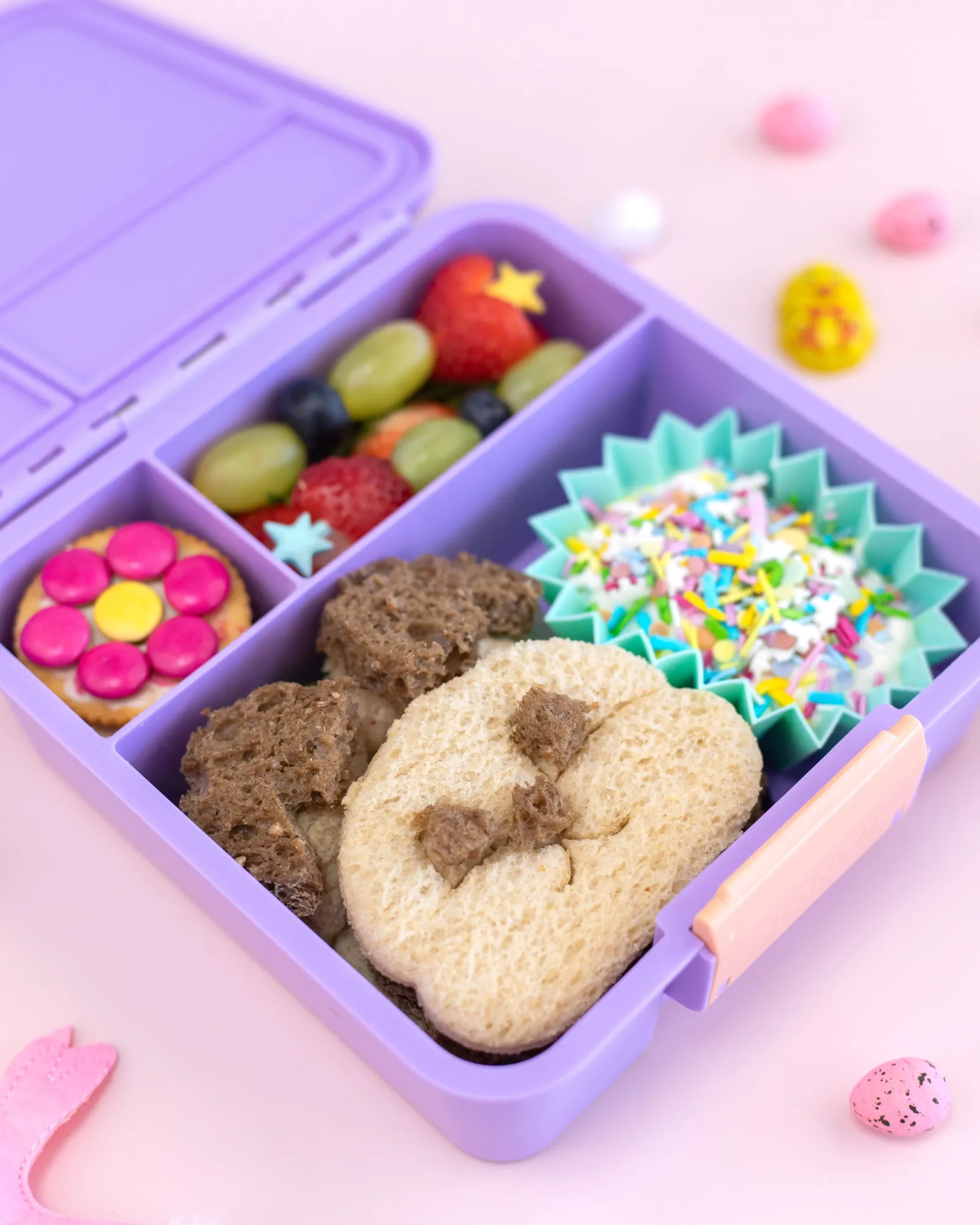 *Clearance* MontiiCo Bento Three Lunch Box - Rainbow Roller