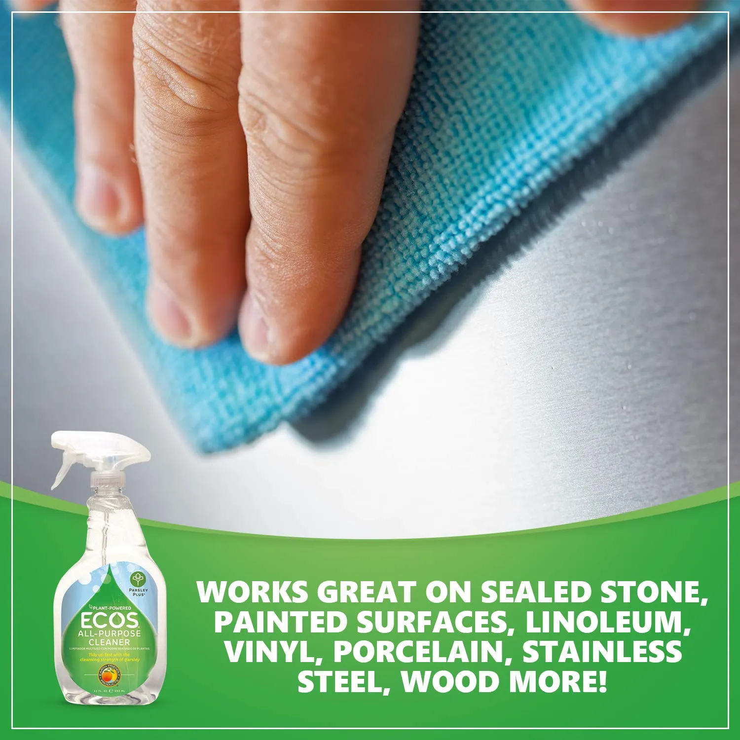 Earth Friendly Products ECOS Parsley Plus All Purpose Household Cleaner, 22 oz