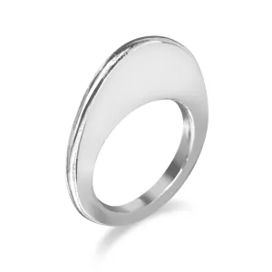 Egg Shaped .925 Sterling Silver Ring