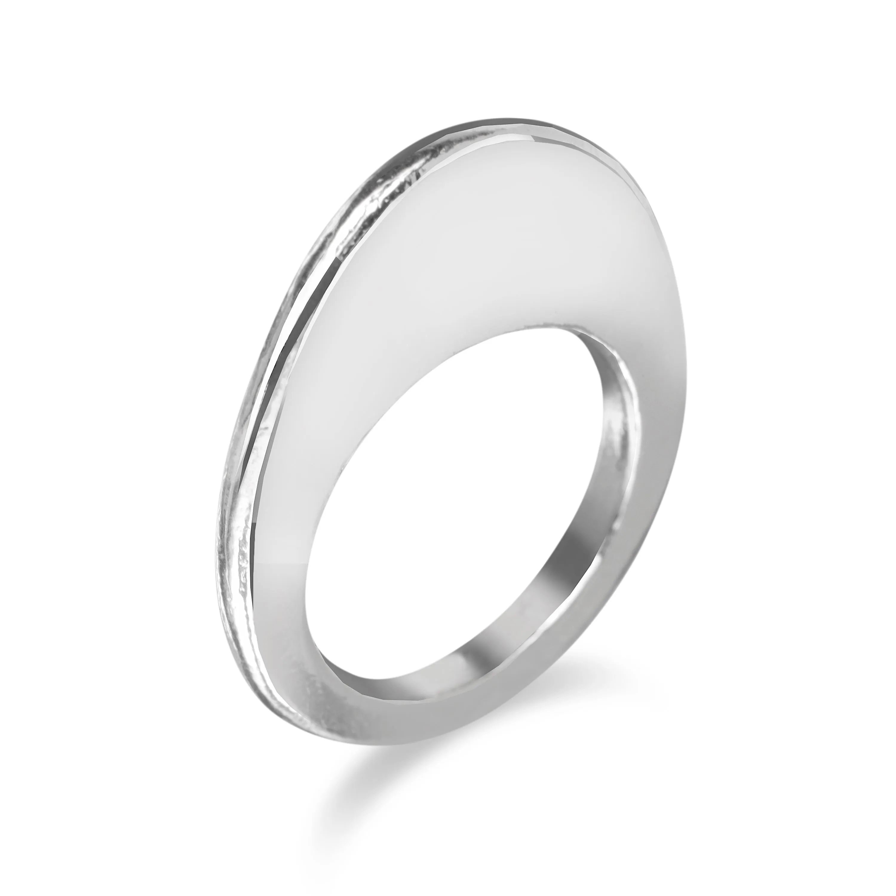 Egg Shaped .925 Sterling Silver Ring