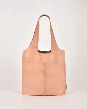 Emerald Leather Tote Blush