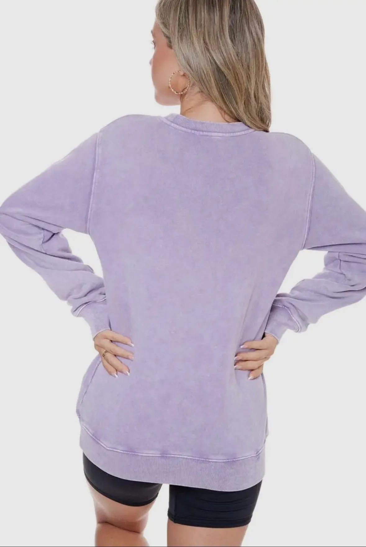 Free Spirit Eagle Graphic Long Sleeve Washed Sweatshirt