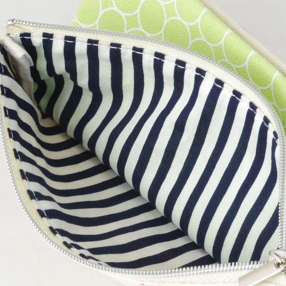 Gakken BH120 Patan Pencil Case Bnbg Canvas Large Capacity Pencil Case Geometric Pattern Plaid Dots