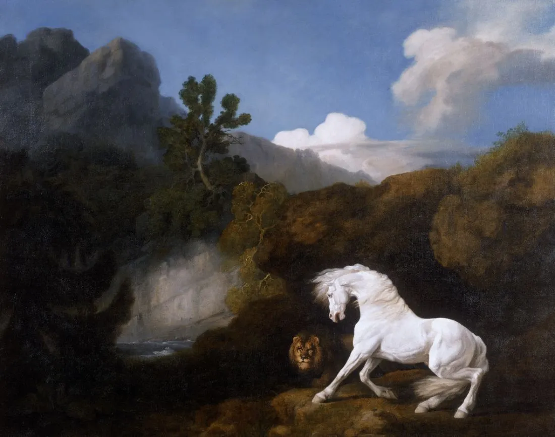 Horse Frightened By A Lion- George Stubbs - Equestrian Horse Painting - Posters