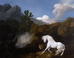 Horse Frightened By A Lion- George Stubbs - Equestrian Horse Painting - Posters