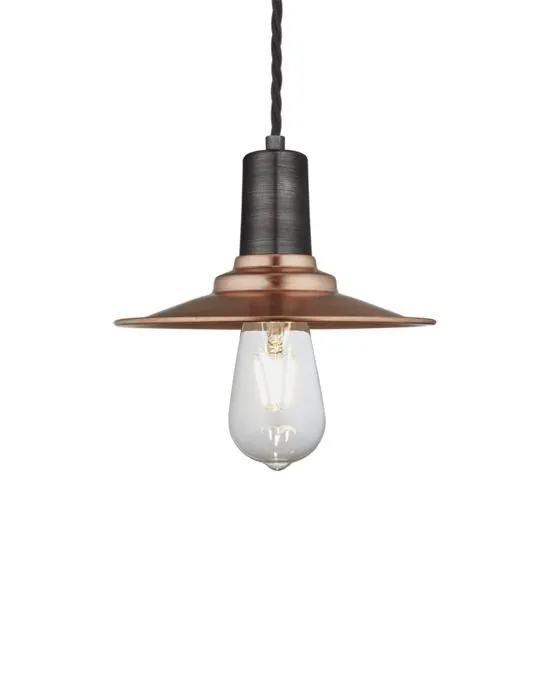 Industville Vintage Sleek Edison Pendant Light Flat