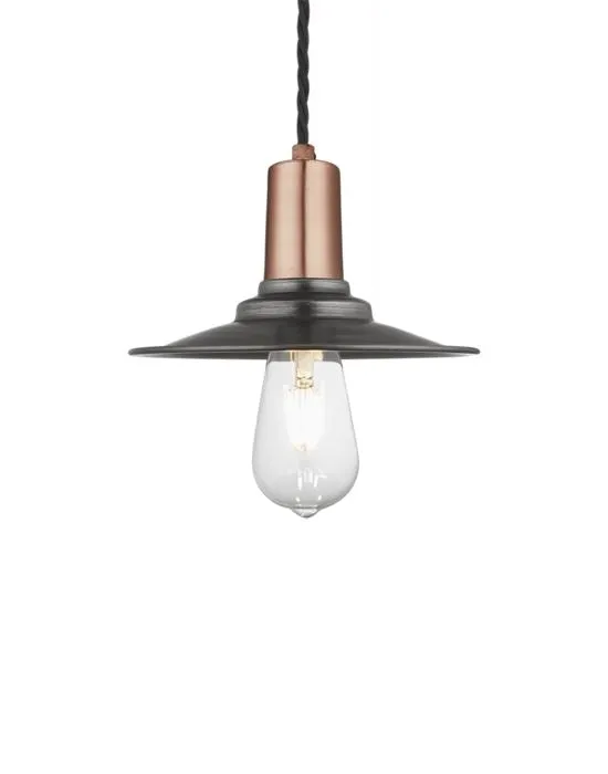 Industville Vintage Sleek Edison Pendant Light Flat