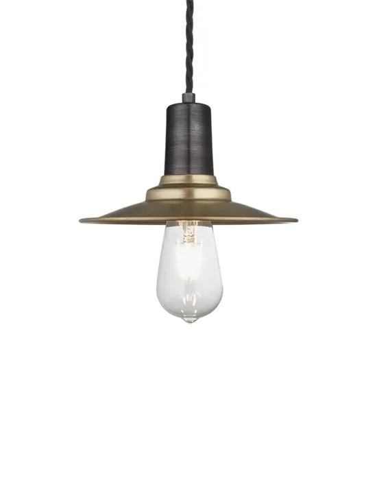 Industville Vintage Sleek Edison Pendant Light Flat