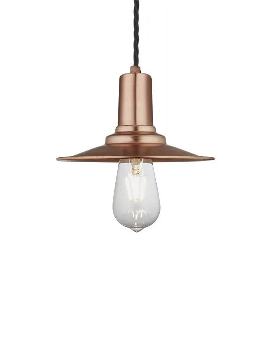Industville Vintage Sleek Edison Pendant Light Flat