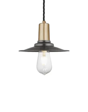 Industville Vintage Sleek Edison Pendant Light Flat
