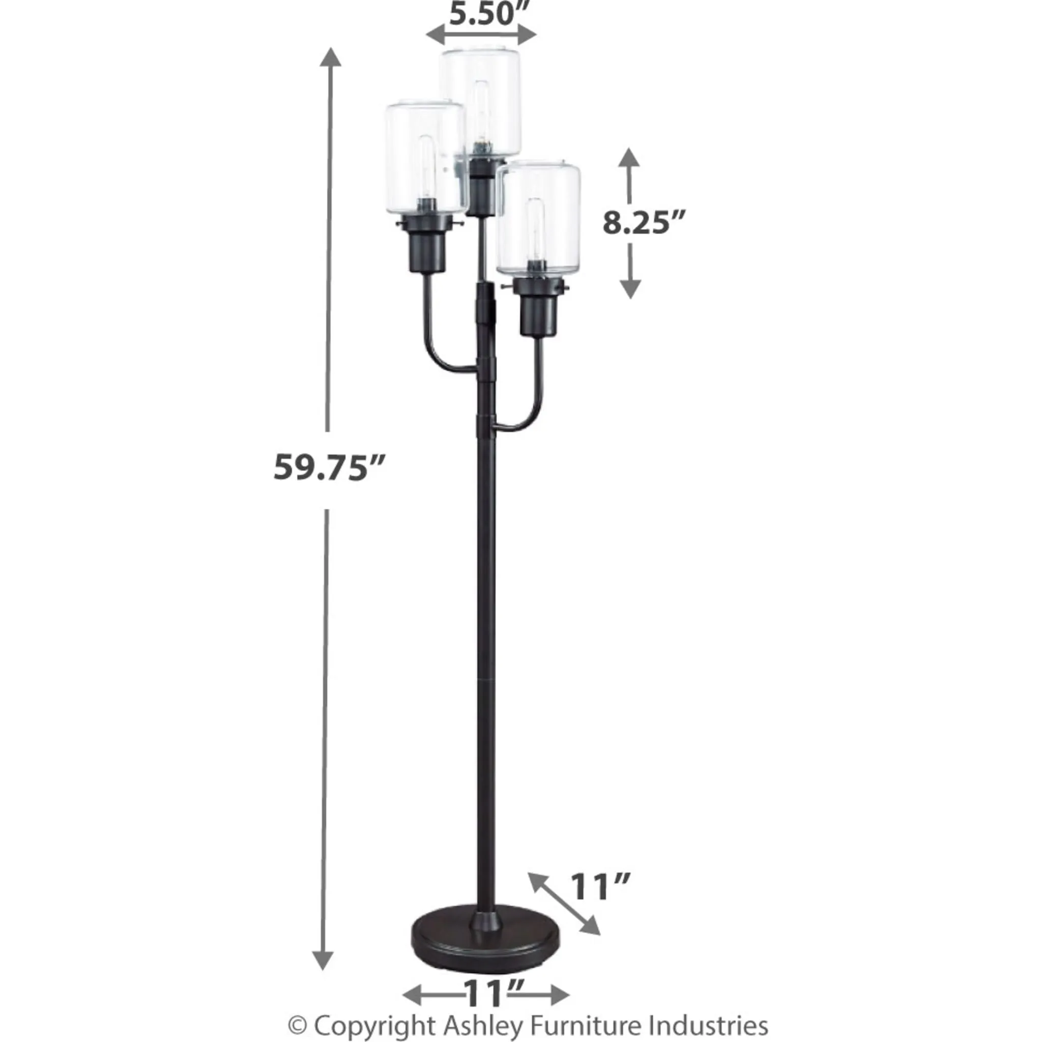 Jaak Floor Lamp - Bronze Finish 59.75"