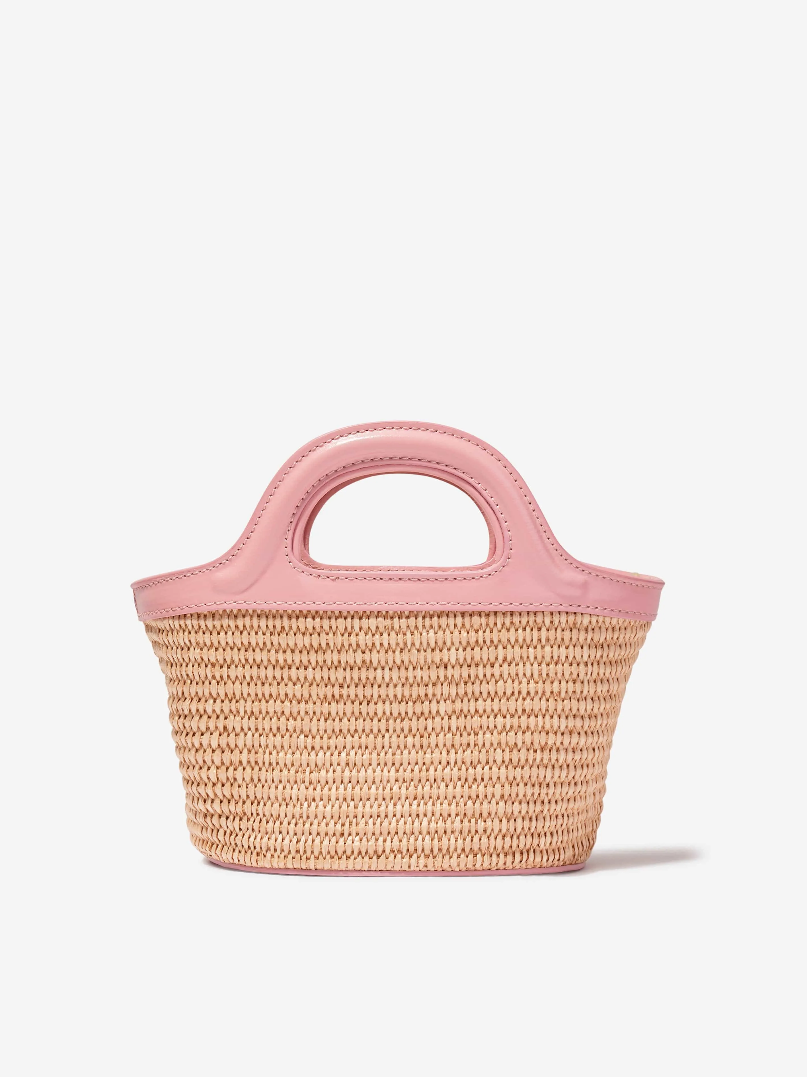 MARNI Girls Shoulder Basket Bag in Beige