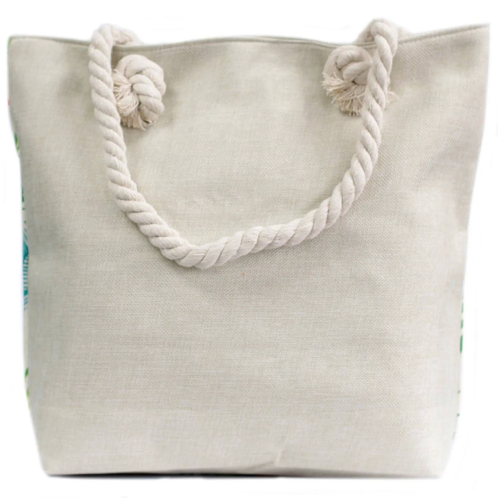 Rope Handle Bag - Pineapples | Vintage Style Beach Tote Bag with Soft Rope Handles