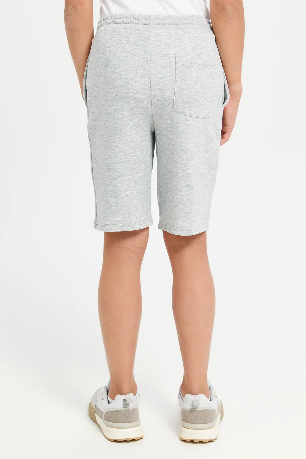 Senior Boys Grey Plain Shorts