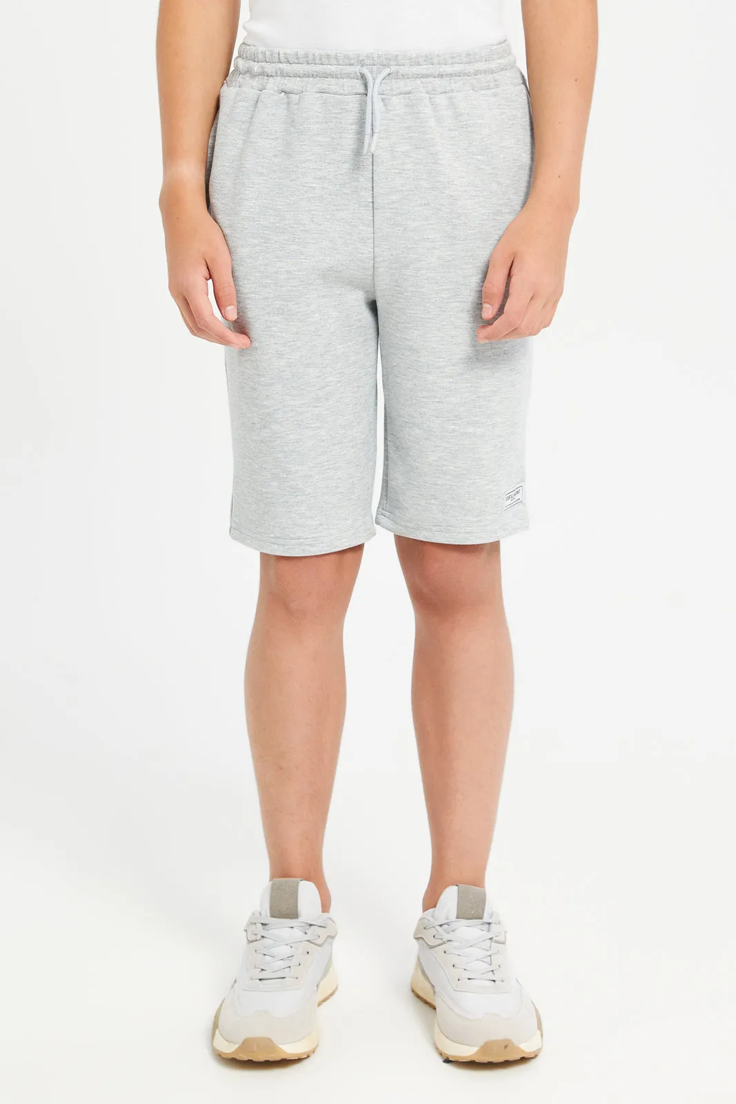 Senior Boys Grey Plain Shorts