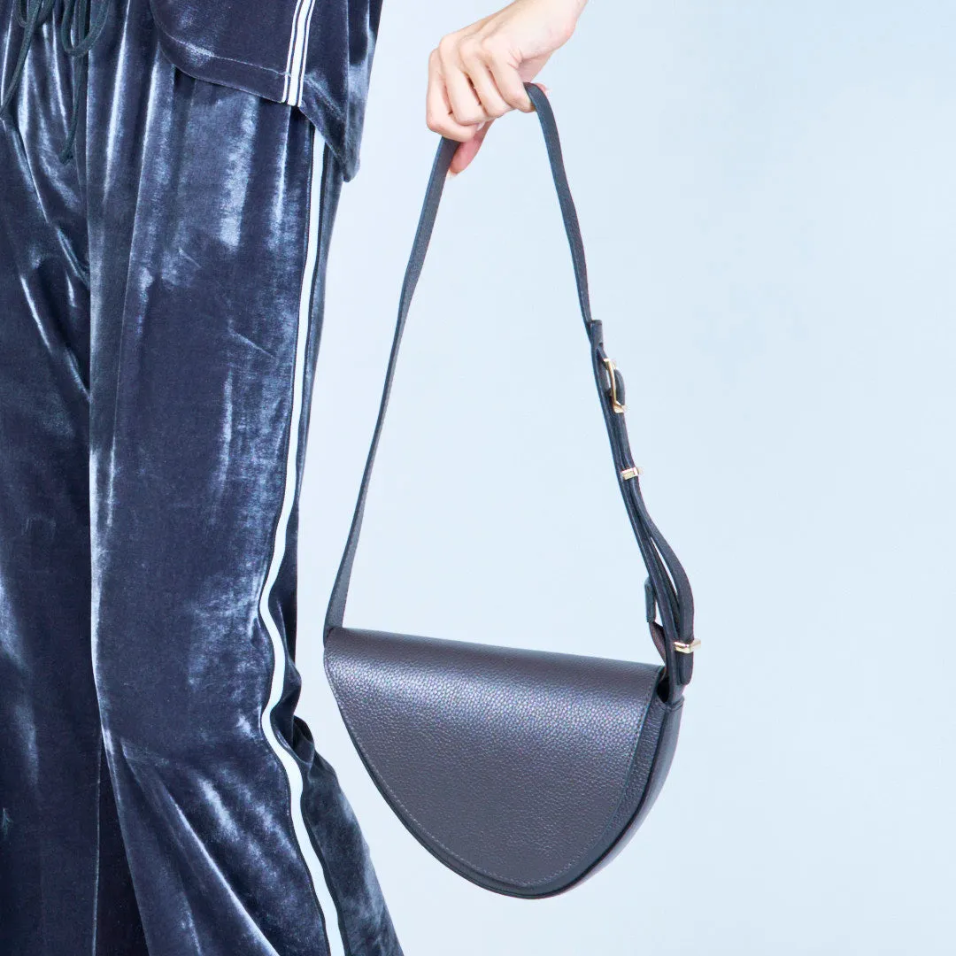 Sleek crossbody half-moon bag wholesale