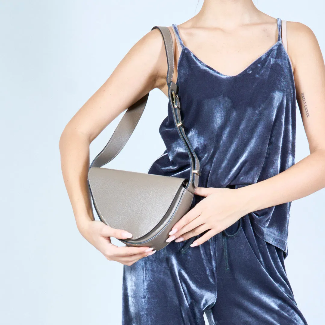 Sleek crossbody half-moon bag wholesale