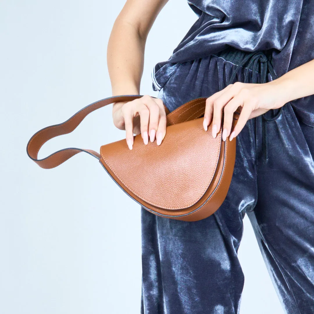 Sleek crossbody half-moon bag wholesale