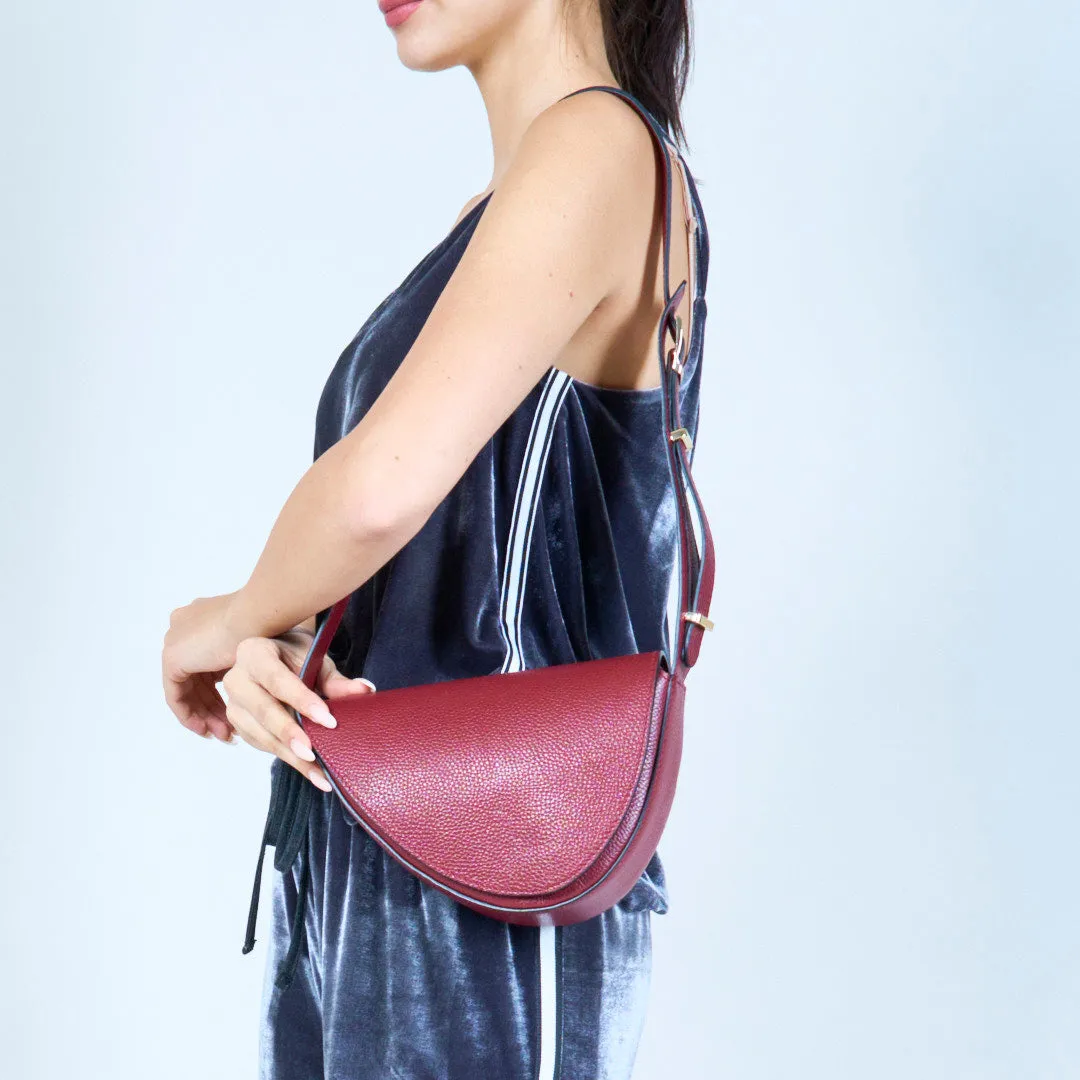 Sleek crossbody half-moon bag wholesale