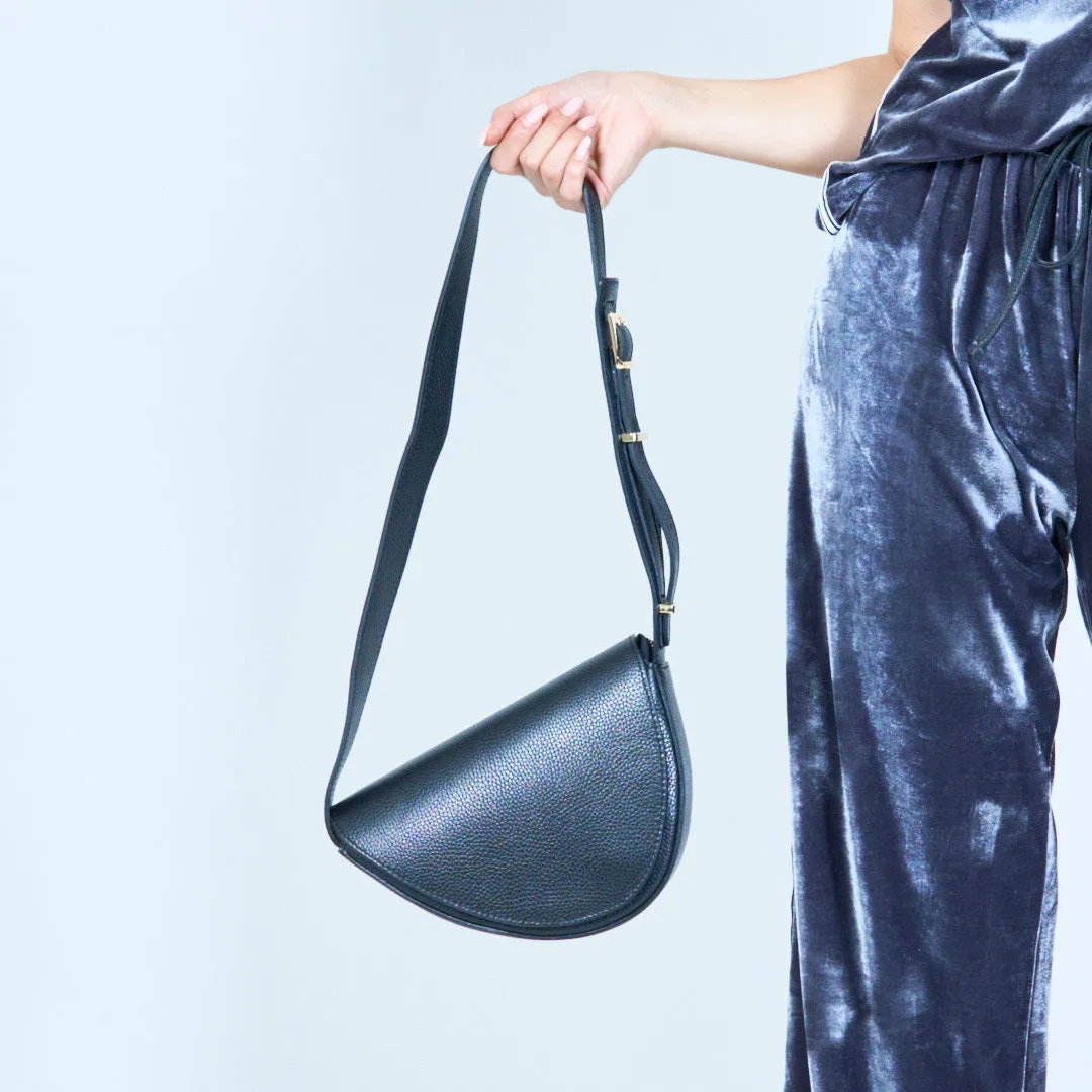 Sleek crossbody half-moon bag wholesale