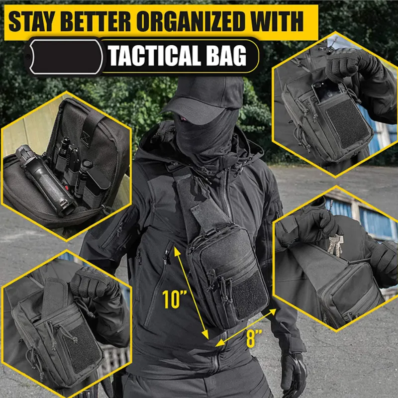 Tactical Chest Shoulder Concealed Gun Bag - Cf-139