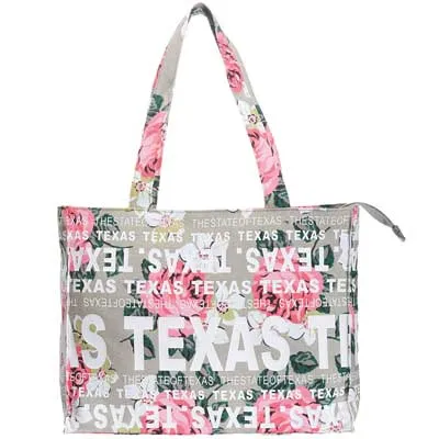 Texas Gray Flower Bag Canvas - Small