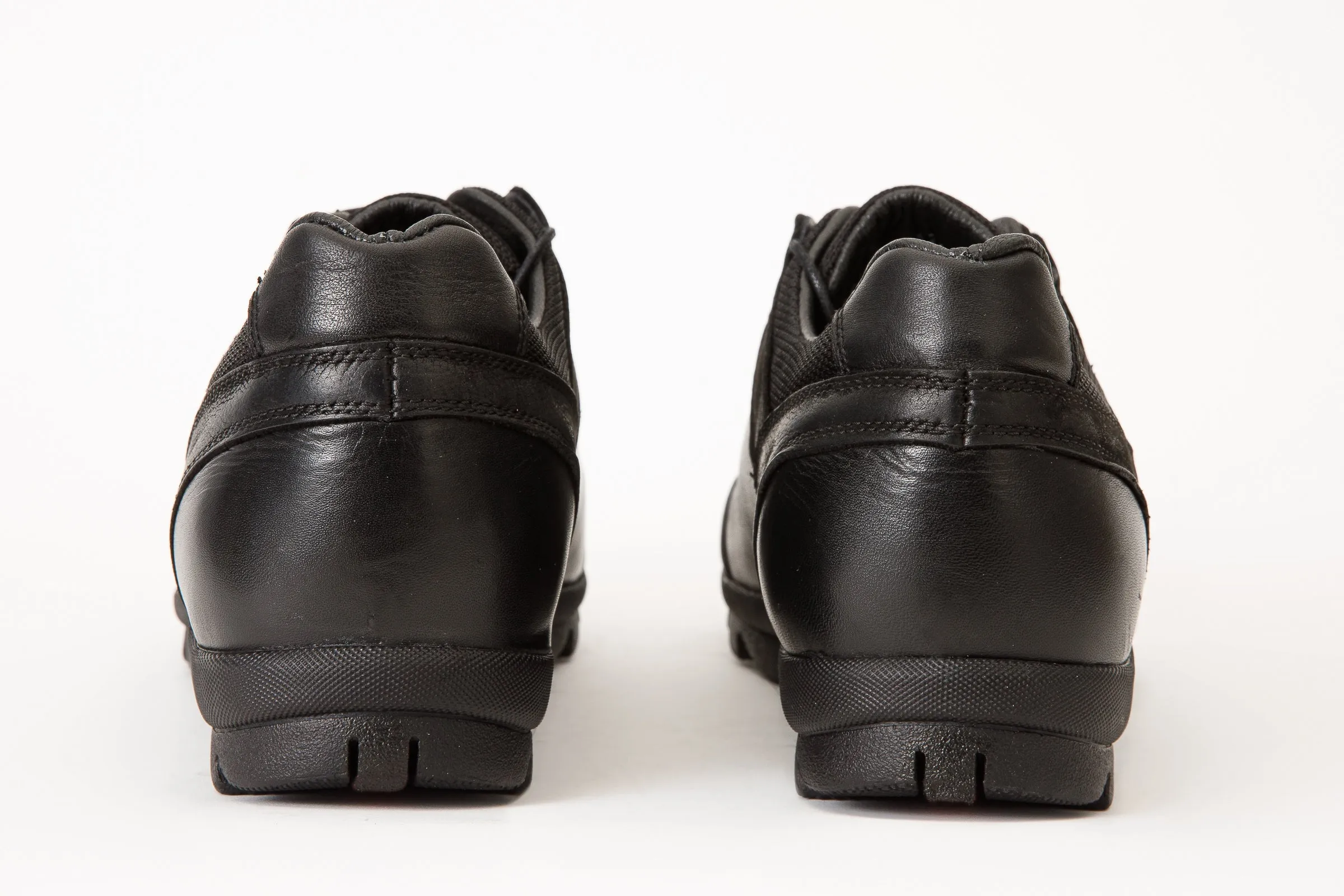 The Madrid Black Leather Casual  Men Shoe