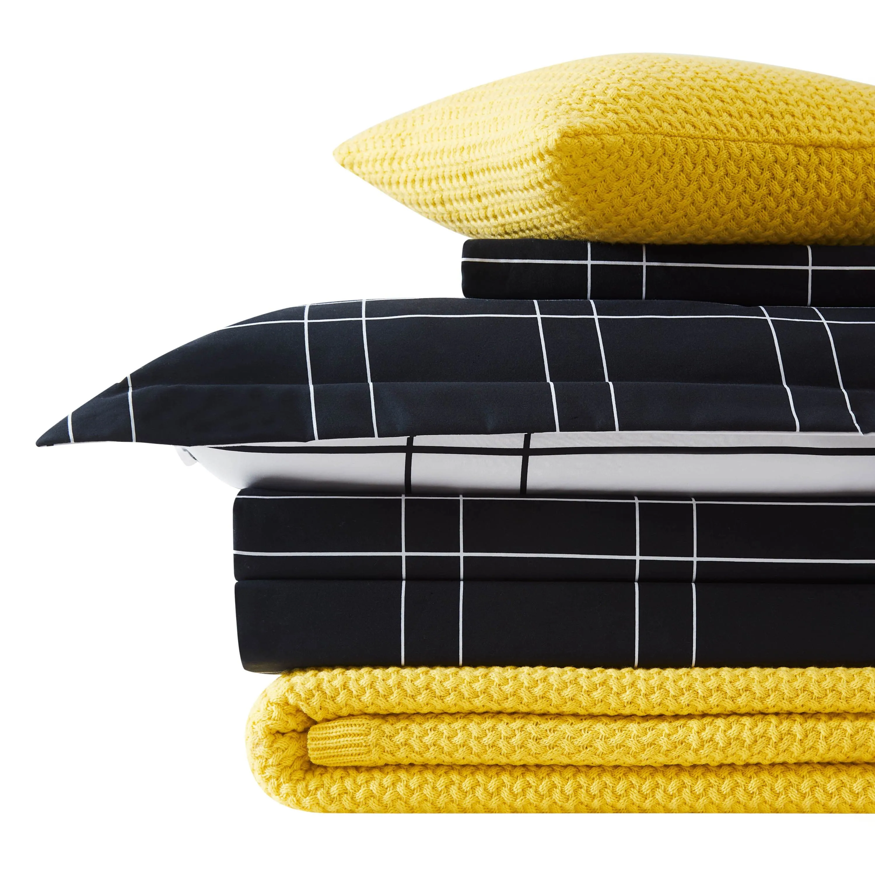 Urban Grid 5-Piece Duvet Cover Bedding Set