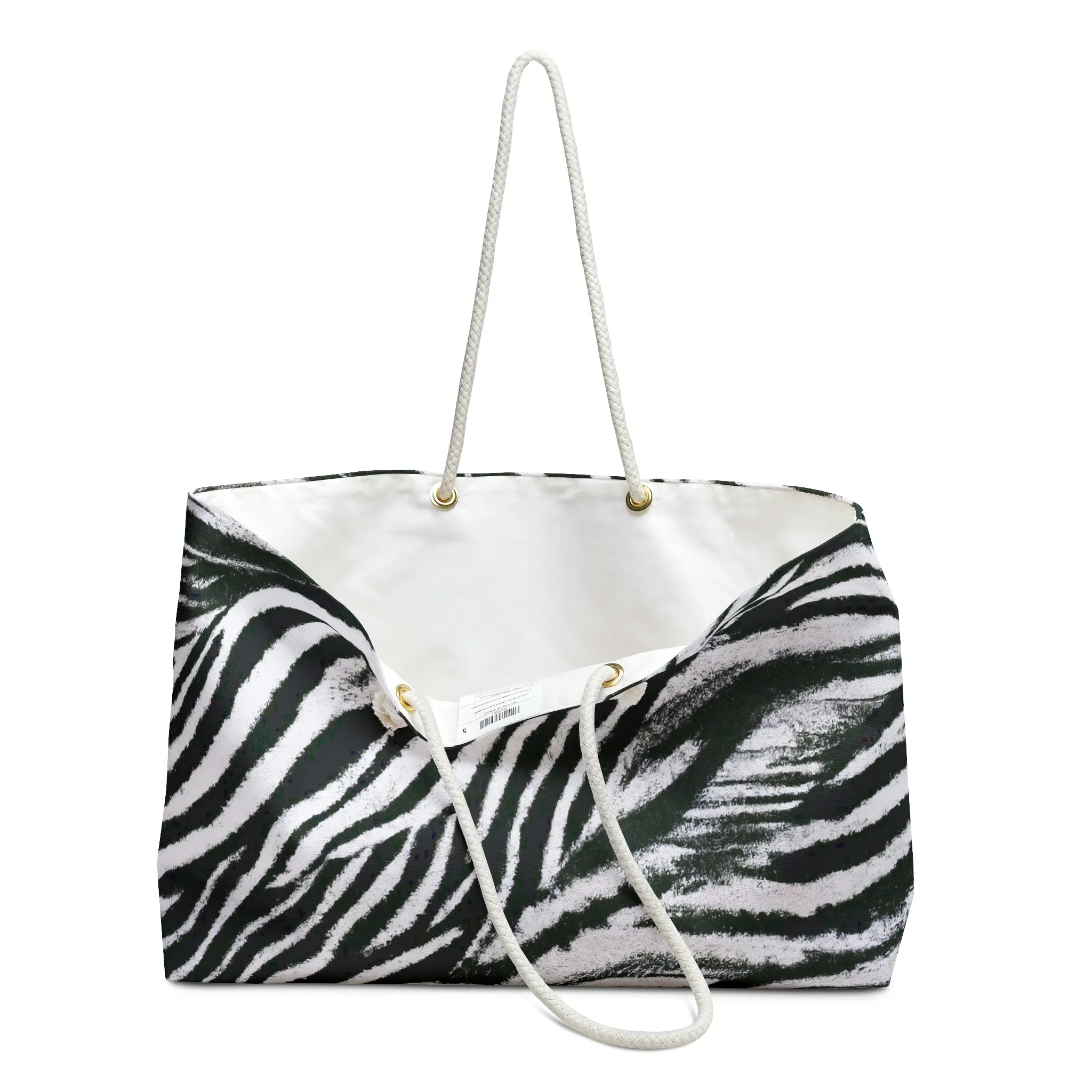 Vampire Art Beach Bag Weekender Bag - Grunge Zebra