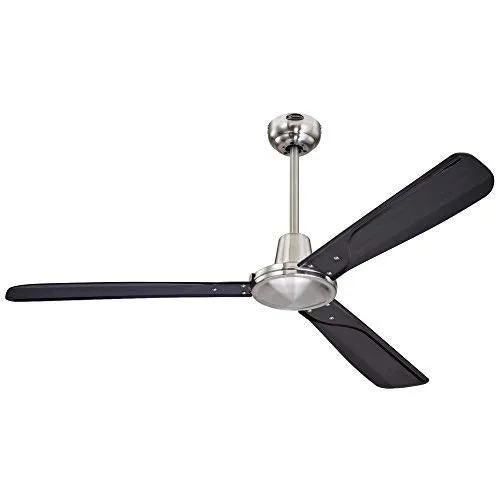 Westinghouse 7202000 52 Inch Brushed Nickel Finish Black ABS Blades
