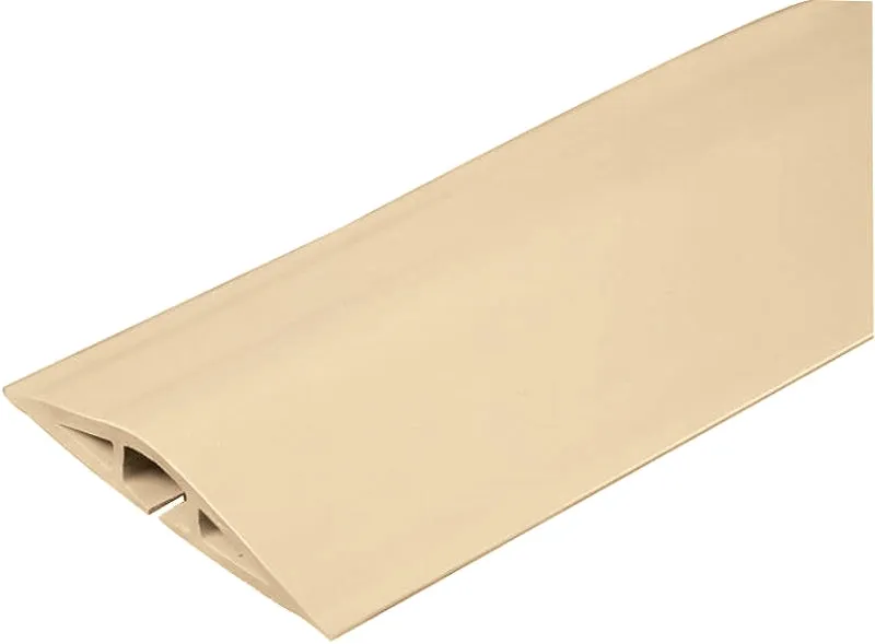 Wiremold CDI-5 Cord Protector, 5 ft L, 2-1/2 in W, Rubber, Ivory :EA: QUANTITY: 1